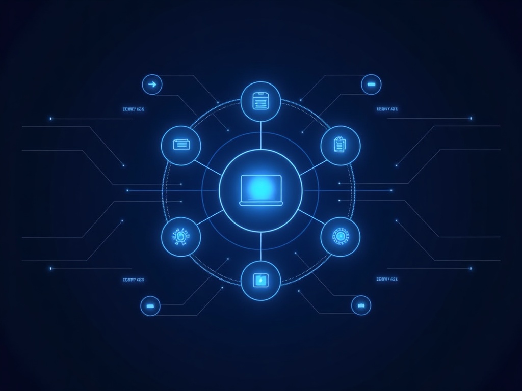 Diagramma di flusso luminoso su sfondo navy che mostra il routing intelligente tra modelli AI nel pattern Advisor e Orchestrator