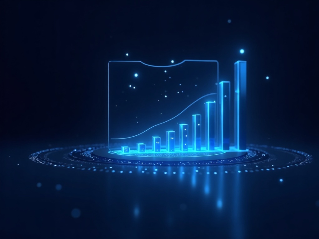 Visualizzazione astratta di benchmark AI con scudo di sicurezza digitale