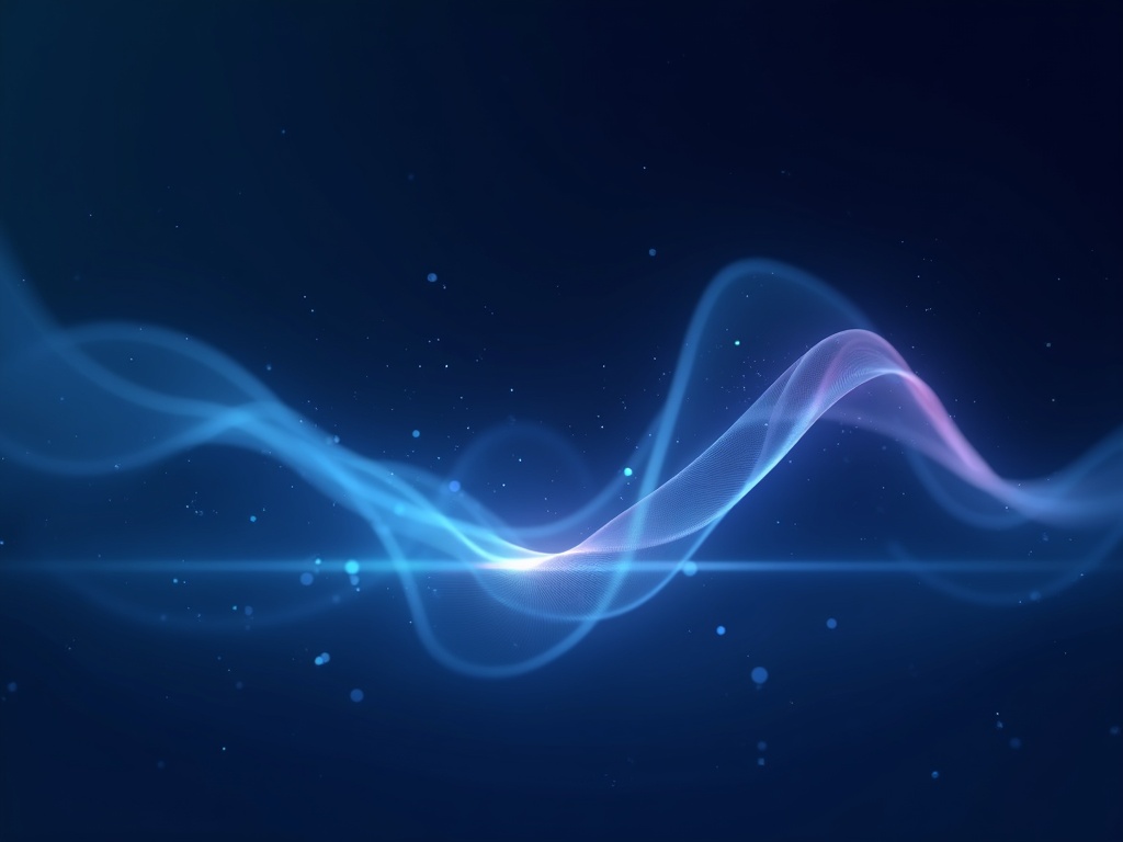 Interfaccia software che si dissolve mentre un flusso di luce (un agente AI) accede direttamente ai dati — concept editoriale su palette blu BlueSky